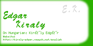 edgar kiraly business card